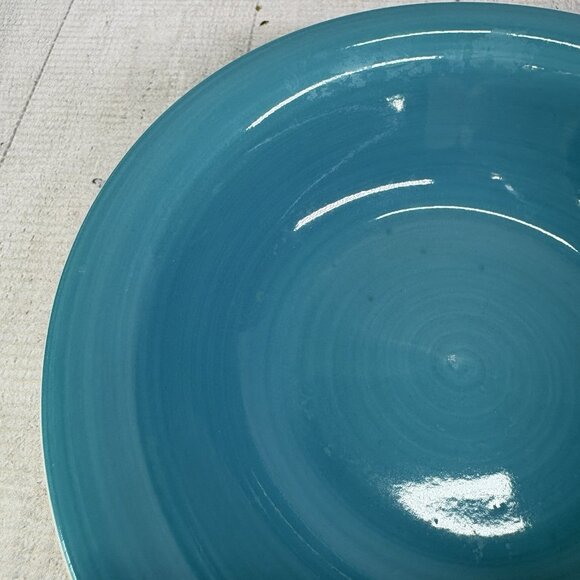Dover & York DYO1 CIRCLES Rings Swirl Aqua Stoneware Cereal Soup Bowls Set of 2 - Picture 10 of 16